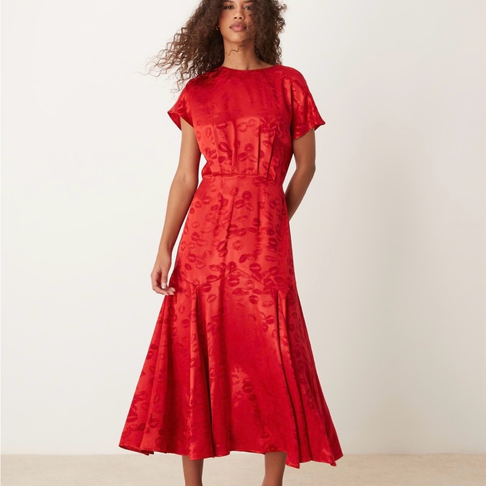 Never Fully Dressed Red Midi Dress